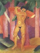 Franz Marc Woodcutter (mk34) oil painting on canvas